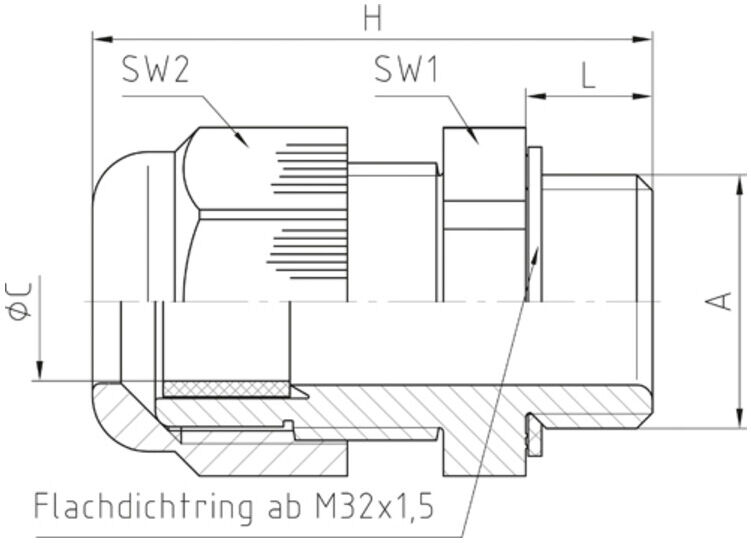 Jacob Kabelverschraubung M63x1,5 PA/SW RAL9005 Kunststoff (50.663 PA/SW)