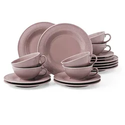 Seltmann Weiden Beat Color Glaze Teeservice 18-teilig - Altrosa