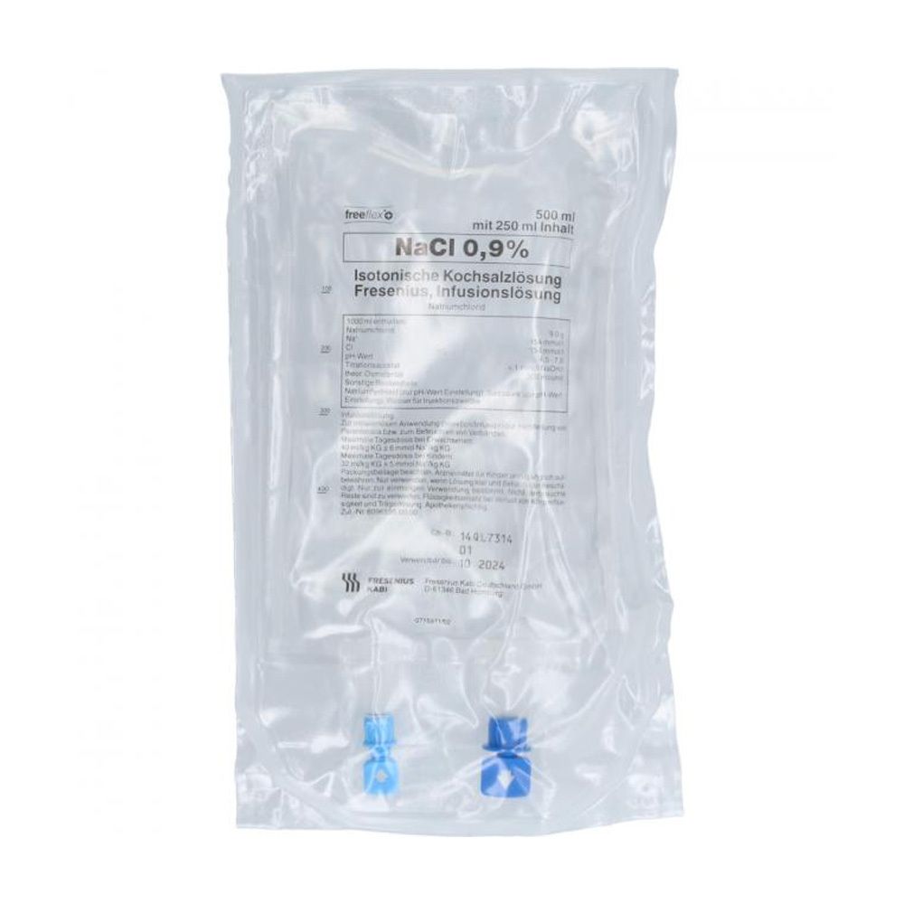 Isotonische Kochsalzlsg.500ml halbgefüll.freeflex 20x250 ml Infusionslösung