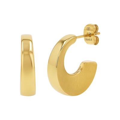 Paar Creolen TOM TAILOR, gold (gelbgoldfarben), Ohrringe, Damen, Edelstahl