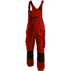DASSY® Voltic Latzhose mit Kniepolstertaschen - rot/schwarz - 52
