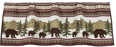 "Paseo Road by Hiend Accents Bear Trail Quilted Valance, 18"" x 56"", 1PC"