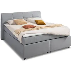 Winkle Boxspringbett Dreambox 180 x 200 cm Stoff Blau Hellblau