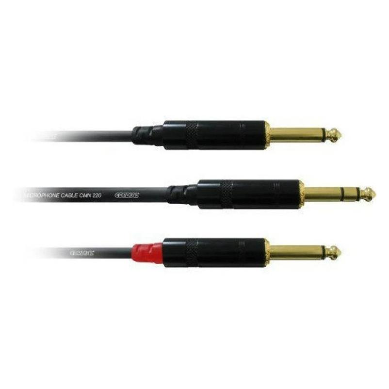 Cordial 2x 6.3mm - 6.3mm (0.90 m, 6.3mm Klinkenkabel) (CFY 0.9 VPP)