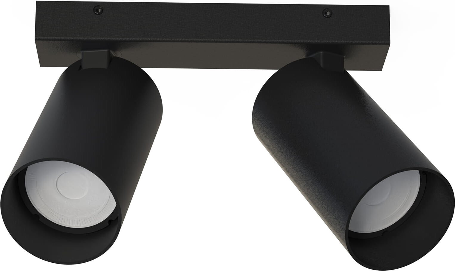 Lyora Zwarte opbouwspot Mono 2-lichts kantelbaar