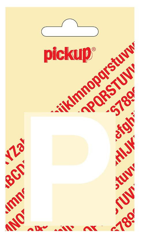 Pickup Deco letter P Helvetica wit 60 mm