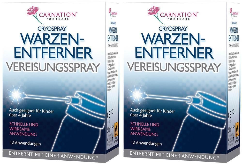 Warzenentferner Carnation Vereisungsspray 2x 2x50 ml Dosieraerosol