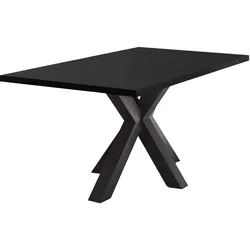 ESSZIMMERTISCH Elda 2 140 x 90 x 75 Esstisch Schwarzstahl