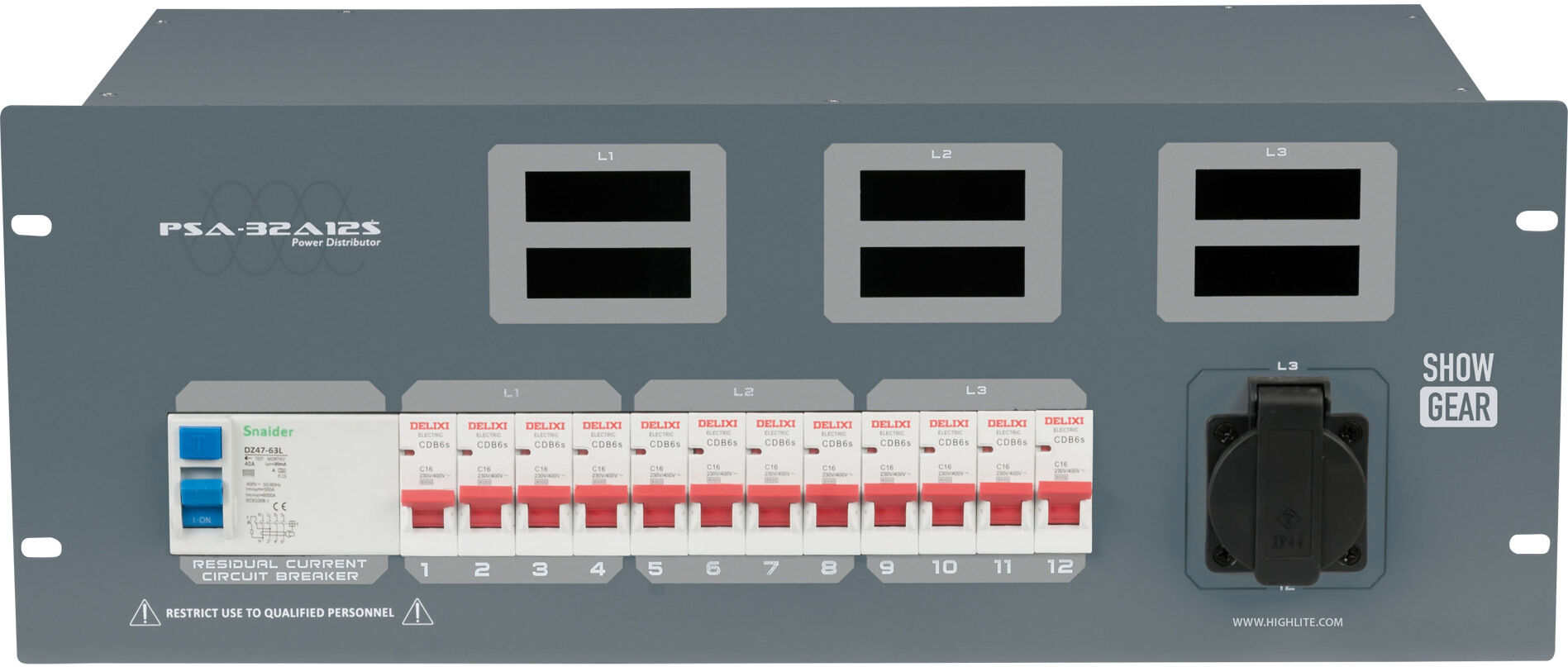 Showgear Psa-32a12s 12x Mcb - Schuko-Ausgang