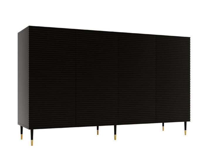 Compleo Kommode mit 8 Türen, Luxuriöser Kommode mit Rillenfronten