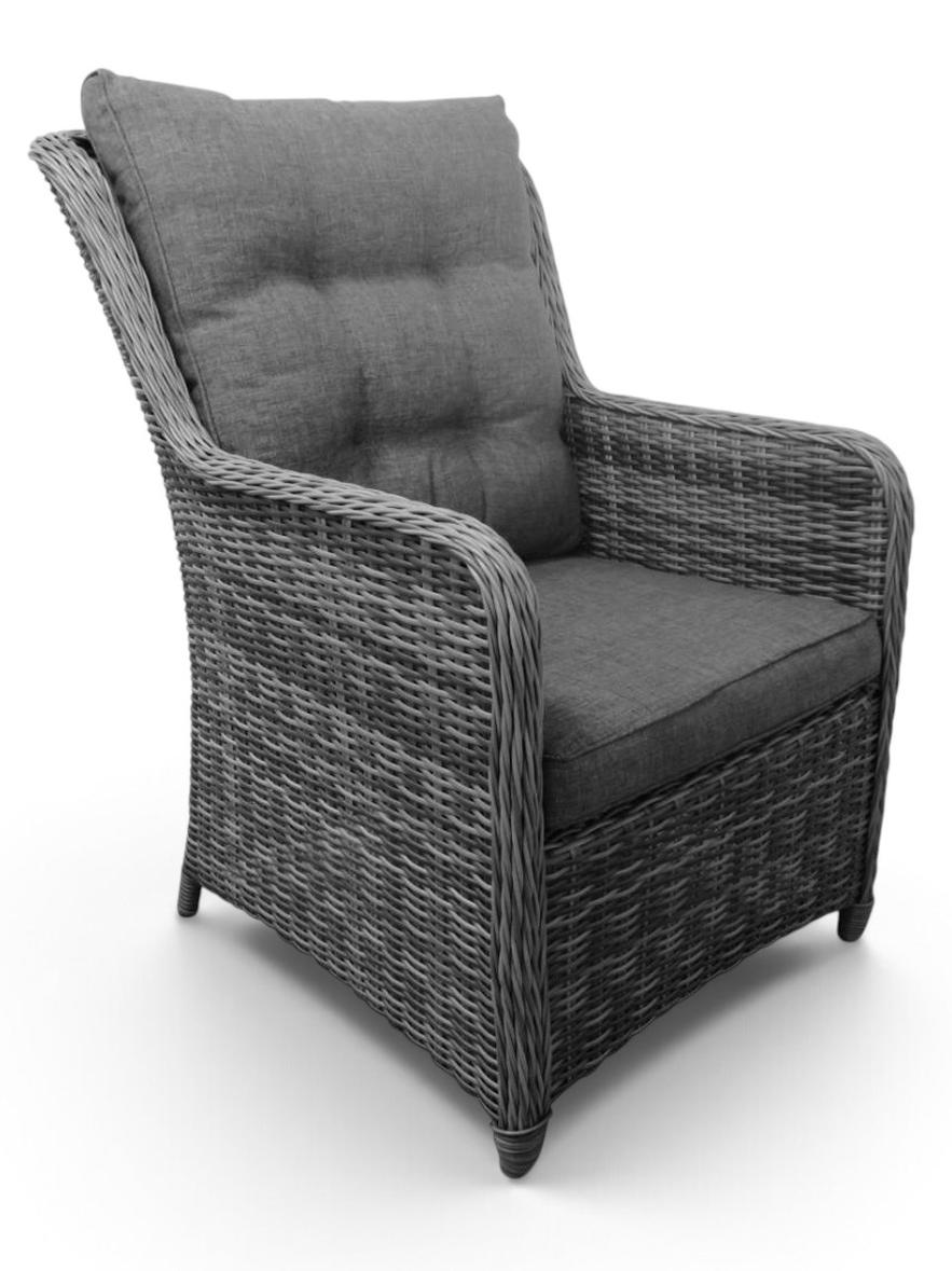 Dining Gartenstuhl | Venezia | Aschgrau | Rattan | 2er Set