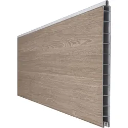 GroJa BasicLine Premium PVC-Steckzaun Sichtschutzzaun Sheffield Oak Einzelprofil Sichtschutz Lamellenzaun