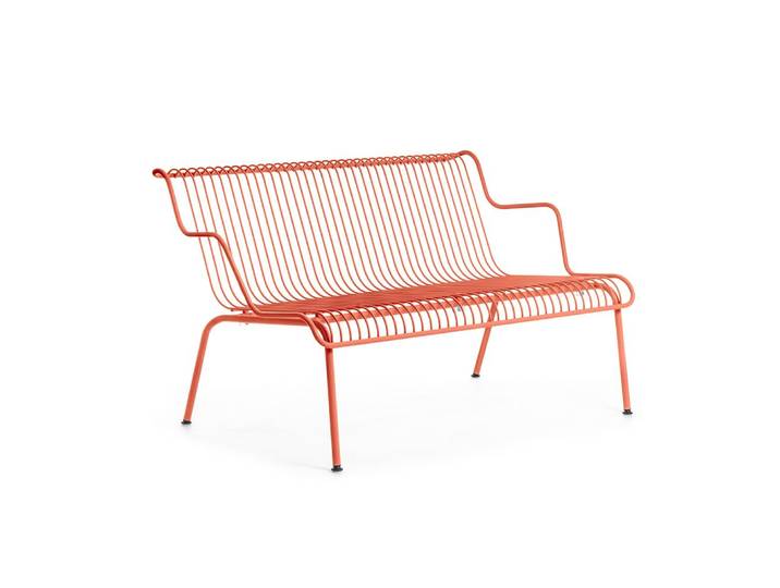MAGIS banc bas pour l'extérieur SOUTH (Orange - Acier verni)