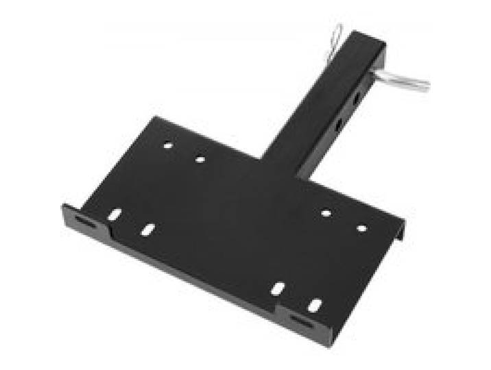 VEVOR Support de Treuil Remorque, Charge 6803 kg, Plaque de Montage Treuil pour Attelage Remorque de Récepteur 50,8 mm, avec 2 Trous de Fixation, Acier Thermolaqué, pour VTT, UTV, Camionnettes, Noir
