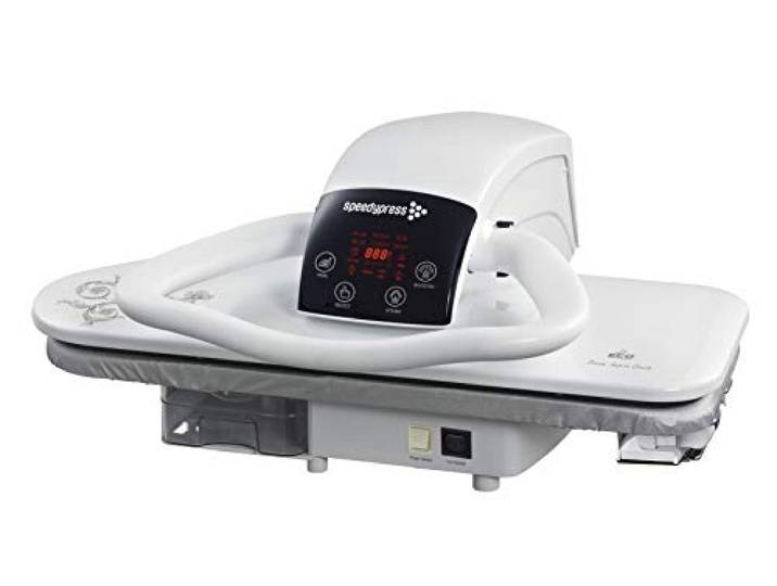 Speedypress 71HD Presse à Repasser à Vapeur Professionnelle Blanc 68cm (+ Fer à Repasser\, Cartouche de Filtrage d'Eau Supplémentaire\, Housse de Rechange et Mousse)