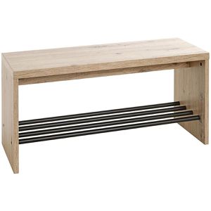 Haku-Möbel Schuhbank 37449, bergen-eiche, aus Holz, 1 Ebene für 3 Paar, 80 x 40 x 30cm