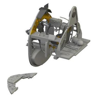 Eduard F4F-3 cockpit w/ reflector gun sight PRINT (648777)