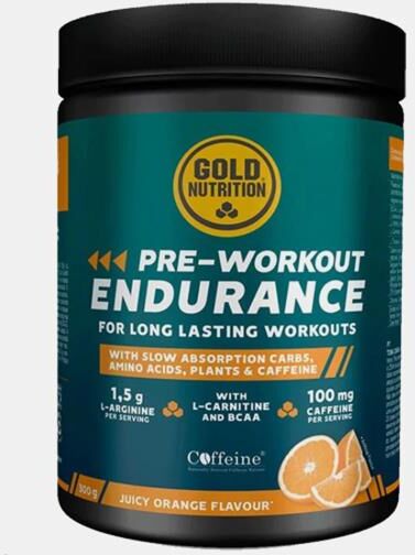 GOLD NUTRITION PRE-WORKOUT ENDURANCE LARANJA 300g