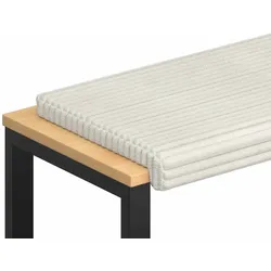 vidaXL Bankkissen Plüschcord Creme Tiefe 35 cm