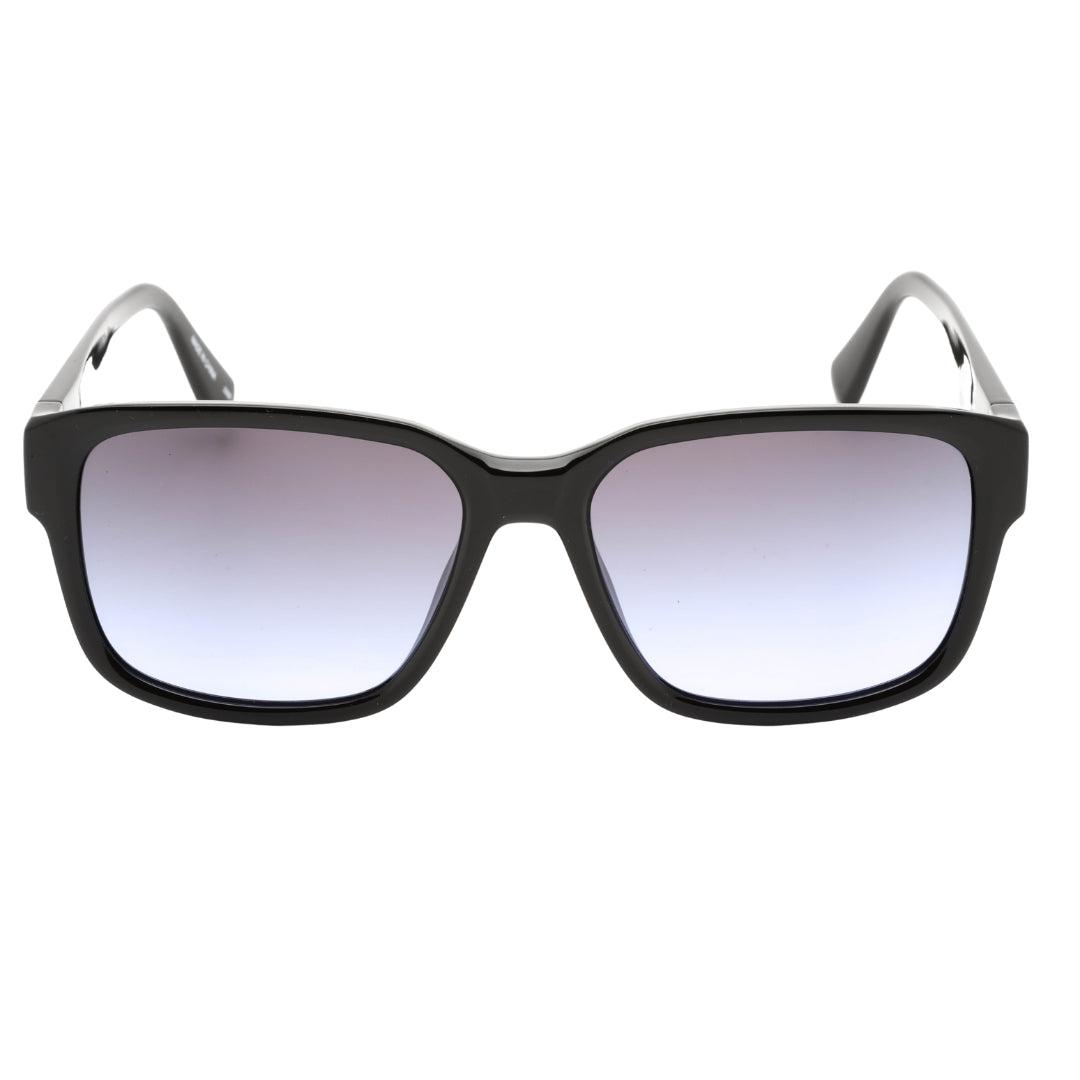 Calvin Klein - Sonnenbrille mit schwarzem Rahmen und grau-violetten Verlaufsgläsern