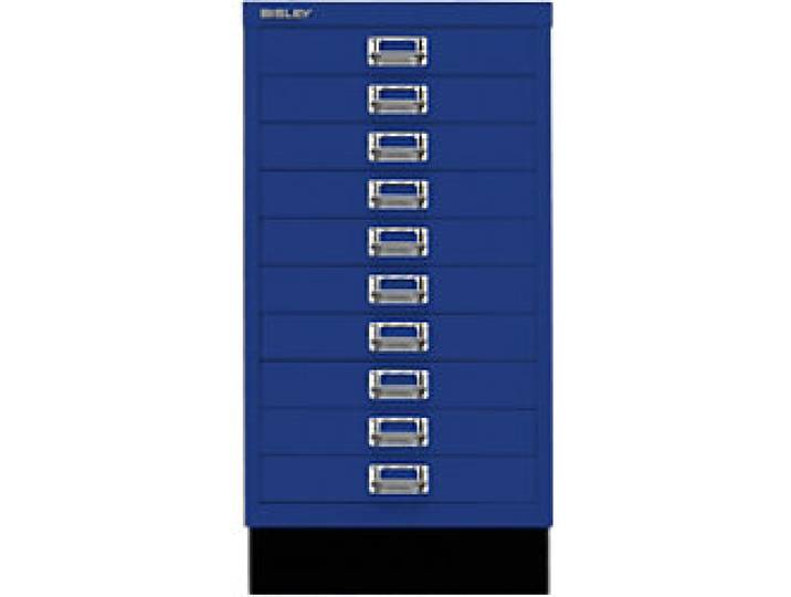 Bisley Schubladenschrank 10 Schübe Oxfordblau 349 x 432 x 670 mm