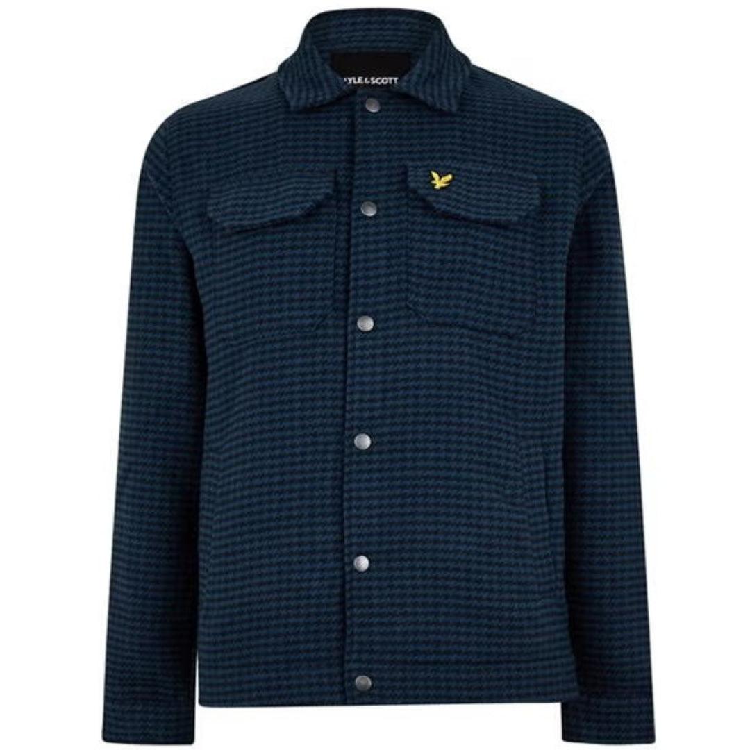 Lyle & Scott getextureerd modderig blauw jack
