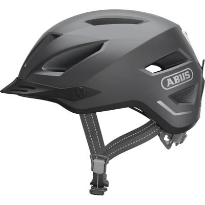 Fahrradhelm ABUS "PEDELEC 2.0" Gr. M, grau (dunkelgrau), Helme, M Kopfumfang: 52cm - 57cm, matt, unifarben
