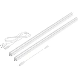 ledscom.de LED Unterbau-Leuchten Rigel, je 87,3cm, 40cm Kabel, je 1118lm, weiß, 2er Set