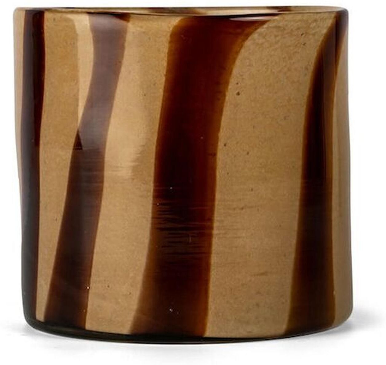 Byon Brown-Beige Vase/lysestage Calore Courve M Brown/beige One Size