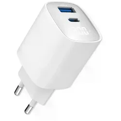 Fontastic Netzteil GaN 30W mit Digitalanzeige, weiß