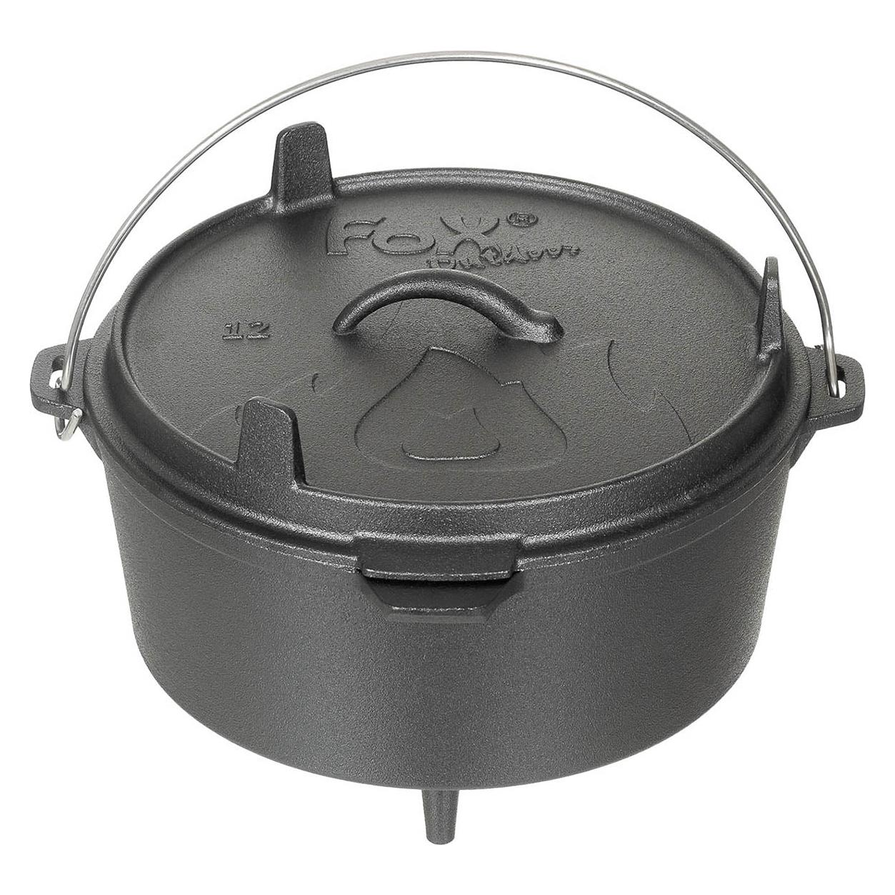 Mfh FoxOutdoor Feuertopf, "Dutch Oven", Gusseisen, ca. 5,7 l (33579089)