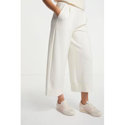 Culotte RICHROYAL "2409 T Peach Culotte", Damen, Gr. S, N-Gr, weiß (pearl weiß), Web, Obermaterial: 52% Modal, 42% Polyester, 6% Elasthan, knöchellang, Hosen Culotte, aus fester, gepeachter Qualität