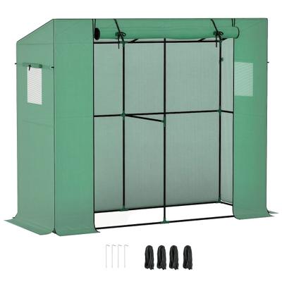 Outsunny-Gewächshaus-200L x 76B x 170H cm-Grün