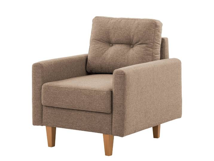 Sessel Koski I Braun/Beige/Cappuccino Webstoff Ala 90 x 92 x 80cm