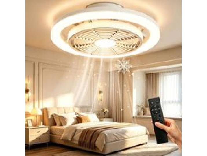 Ventilateur Plafond Avec Lumiere Silencieux Dimmable LED Lampe Ventilateur avec Télécmande 4 Vitesses/2700 VENTILATEUR DE PLAFOND