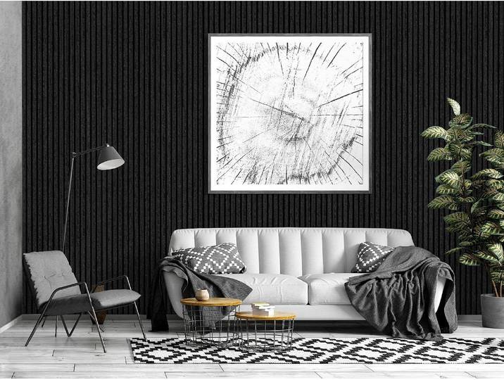 Akustikwandpaneel - Holzfinish Anthrazitgrau - Pack: 3,12 m² - 2er-Set - PENCIA