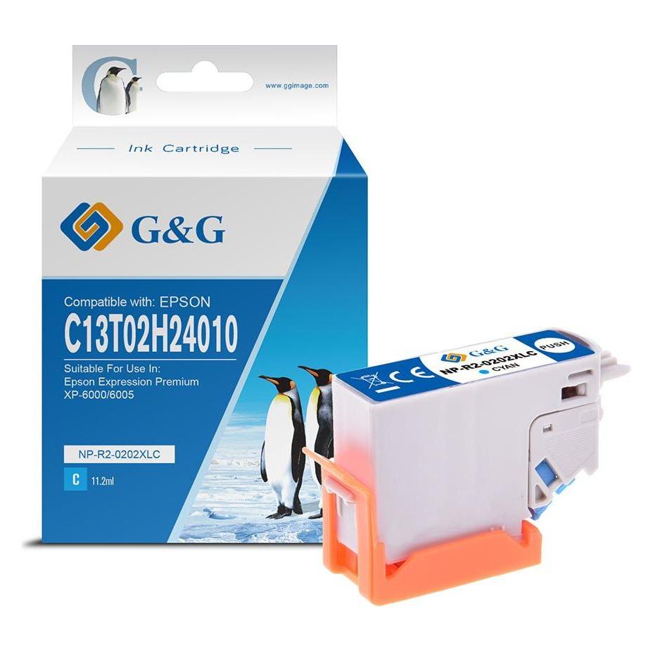G&G kompatibel Ink mit C13T02H24010, NP-E-0202XLC, cyan (C) (15176)