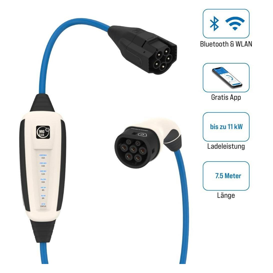 NRGkick 16A Pure 7,5m 17701000 mobile Ladestation (Typ 2, 16 A, 11 kW) (17701000)