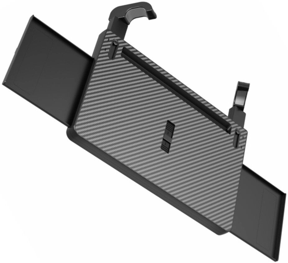 INF Ausziehbare Lenkradablage fürs Auto mit Getränkehalter, verstellbaren Clips und bis zu 80 % Verlängerung