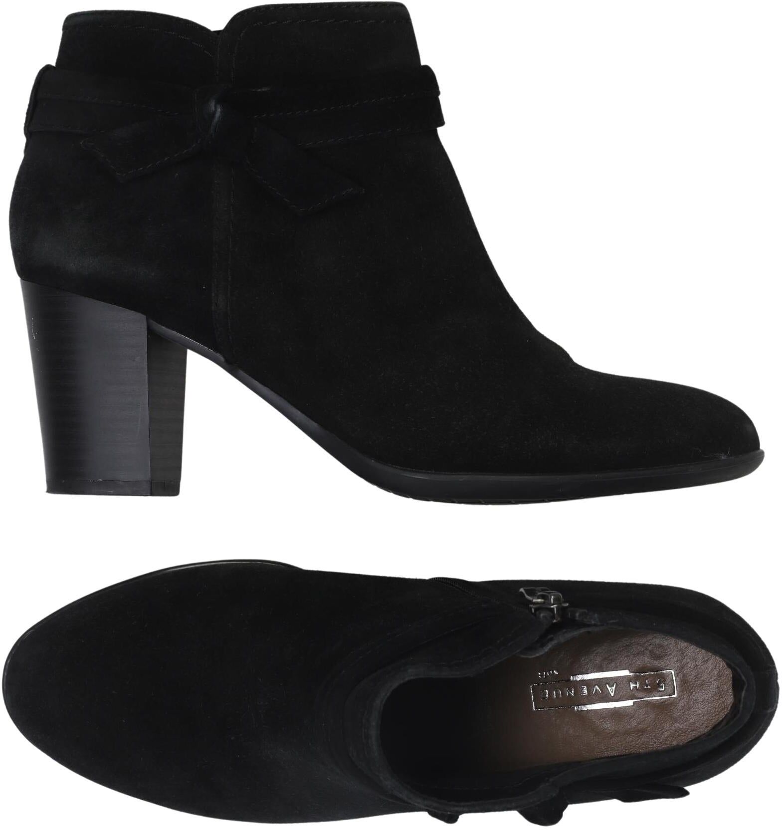 5th Avenue Damen Stiefelette, Schwarz, Gr. EU 38, Leder - Second Hand