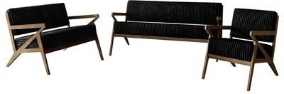 CraftPorch Chic Modern Velvet 3-Piece Upholstered Living Room Set