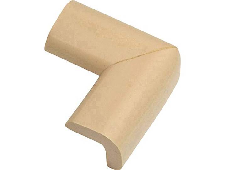 ABUS Eckenschutz Jannic JC3500, 4 Stück, Beige Weicher Schaumstoff-Kantenschutz, für Babys und Kleinkinder, Klebepad zum Ankleben an Tischen und anderen Möbeln