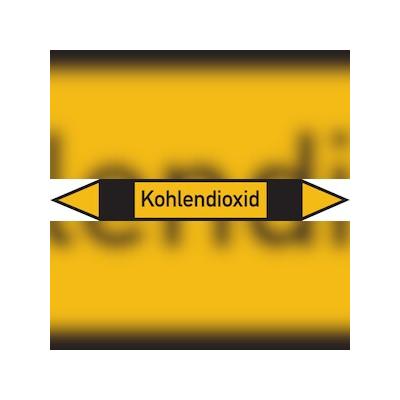 Rohrleitungskennzeichen Kohlendioxid - 100x15 mm Folie selbstklebend