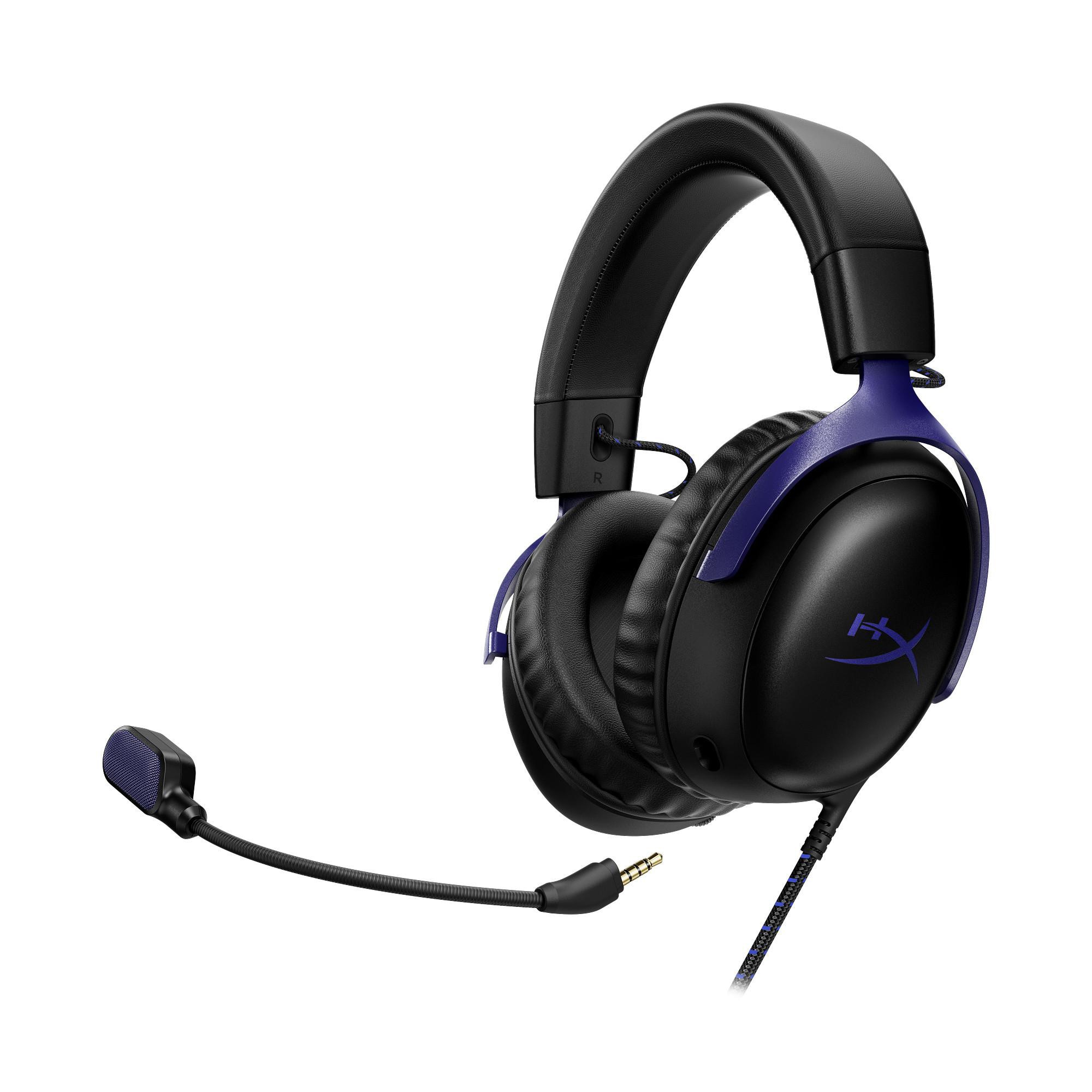 HyperX Cloud III Gaming Headset Schwarz/Blau – kabelgebunden, 53 mm Treiber, DTS Headphone:X, USB-C/USB-A/3,5 mm D0SX6AA