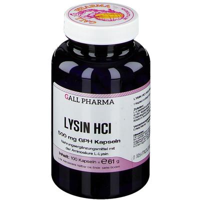 Lysin HCL 500 mg GPH Kapseln 100 St