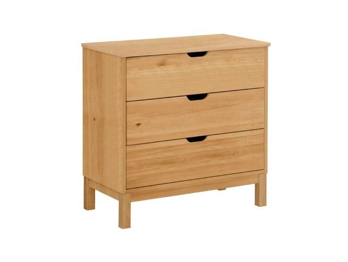 Post-commode Avec 3 Tiroirs En Pin Naturel