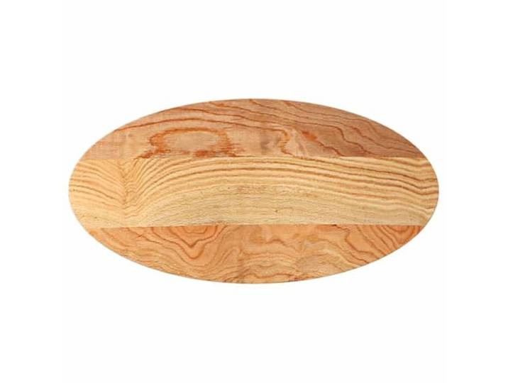 KLGBNCVE Ovale Eichentischplatte Massivholz 100x50x2 cm Hellbraun Vielseitig Als Couchtisch, Beistelltisch, Stehtisch, Pflegeleicht, Robustes Eichenholz