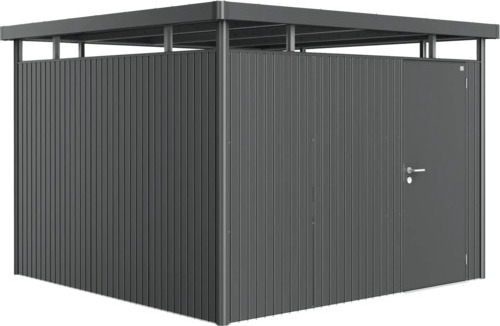 Gartenhaus biohort HighLine Gr. H6 Einzeltür 314,3 x 314,3 cm dunkelgrau-metallic