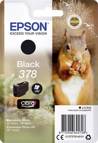 Epson Druckerpatrone T3781, 378 Original Schwarz C13T37814010