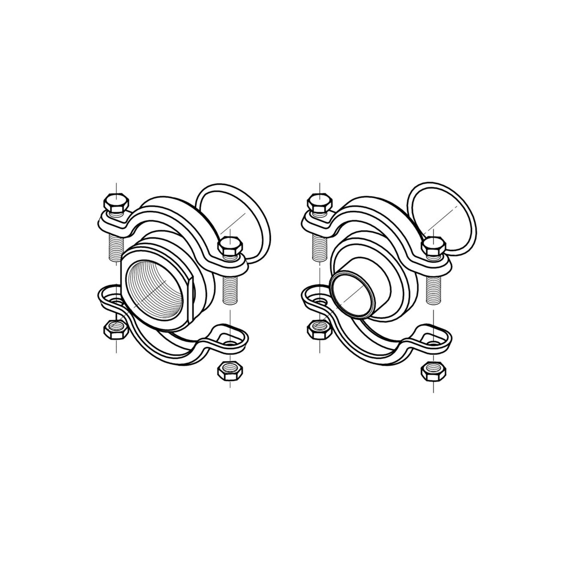 Grundfos FlexiClamp Anschluss CRN 1,-3,-5, Rp1, Viton, Innengewinde (405281)